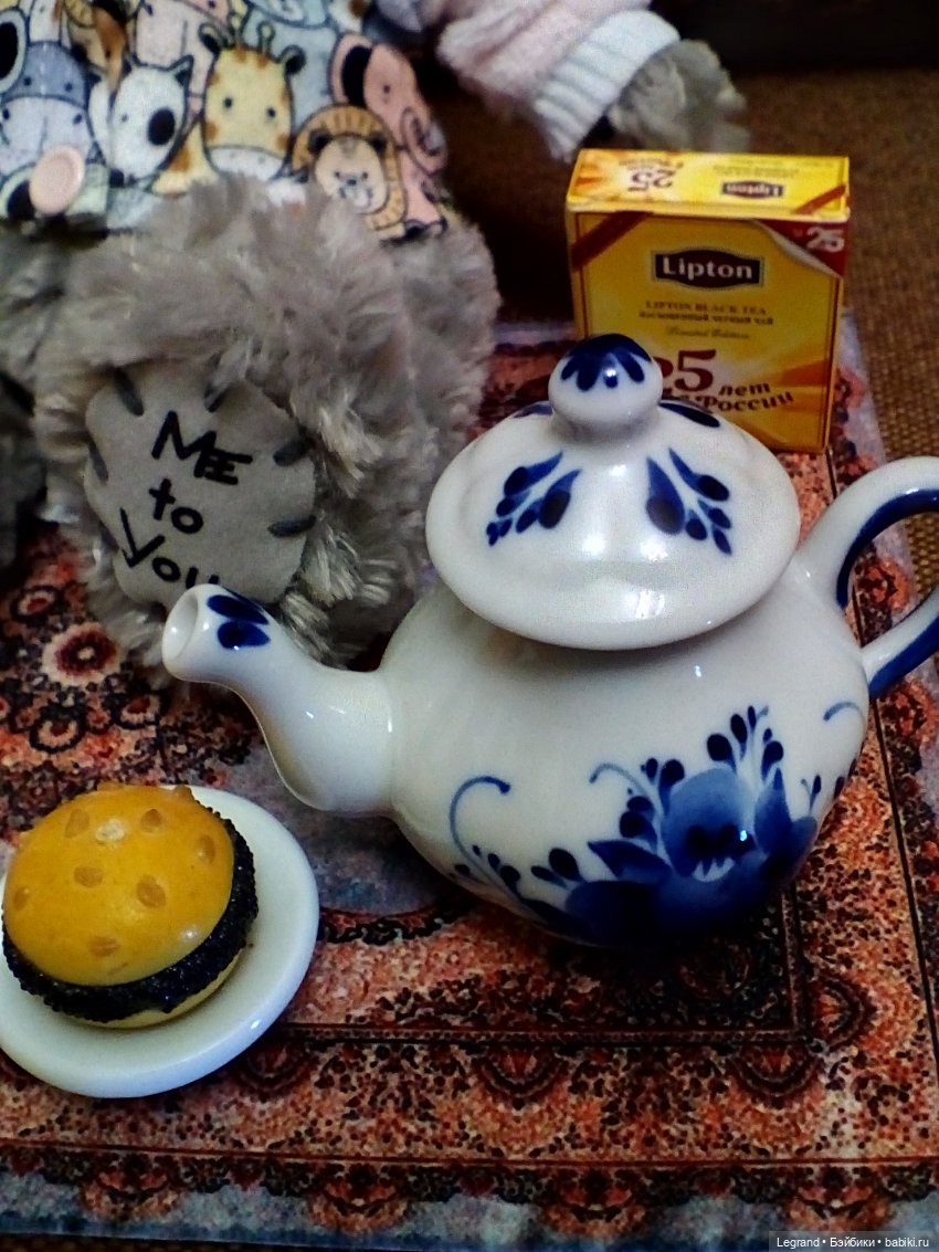 Ужин Гри — Плюшевые мишки и игрушки (Teddy Bear): винтаж