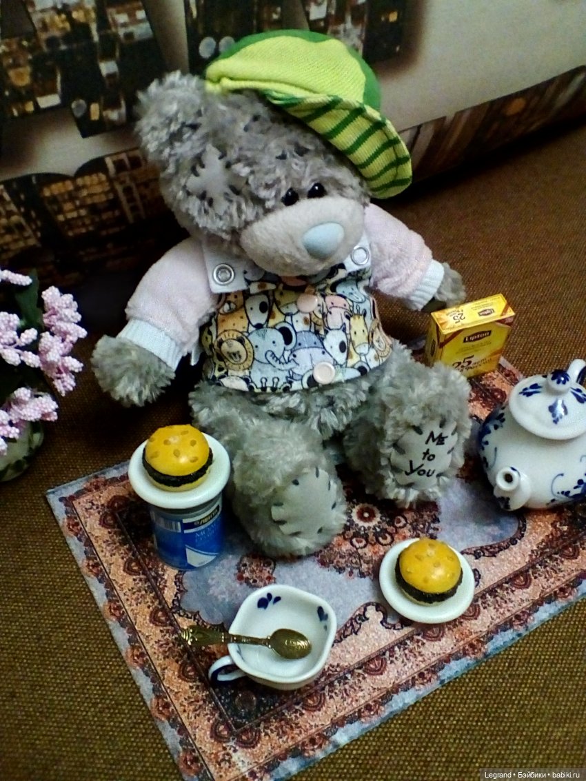 Ужин Гри — Плюшевые мишки и игрушки (Teddy Bear): винтаж