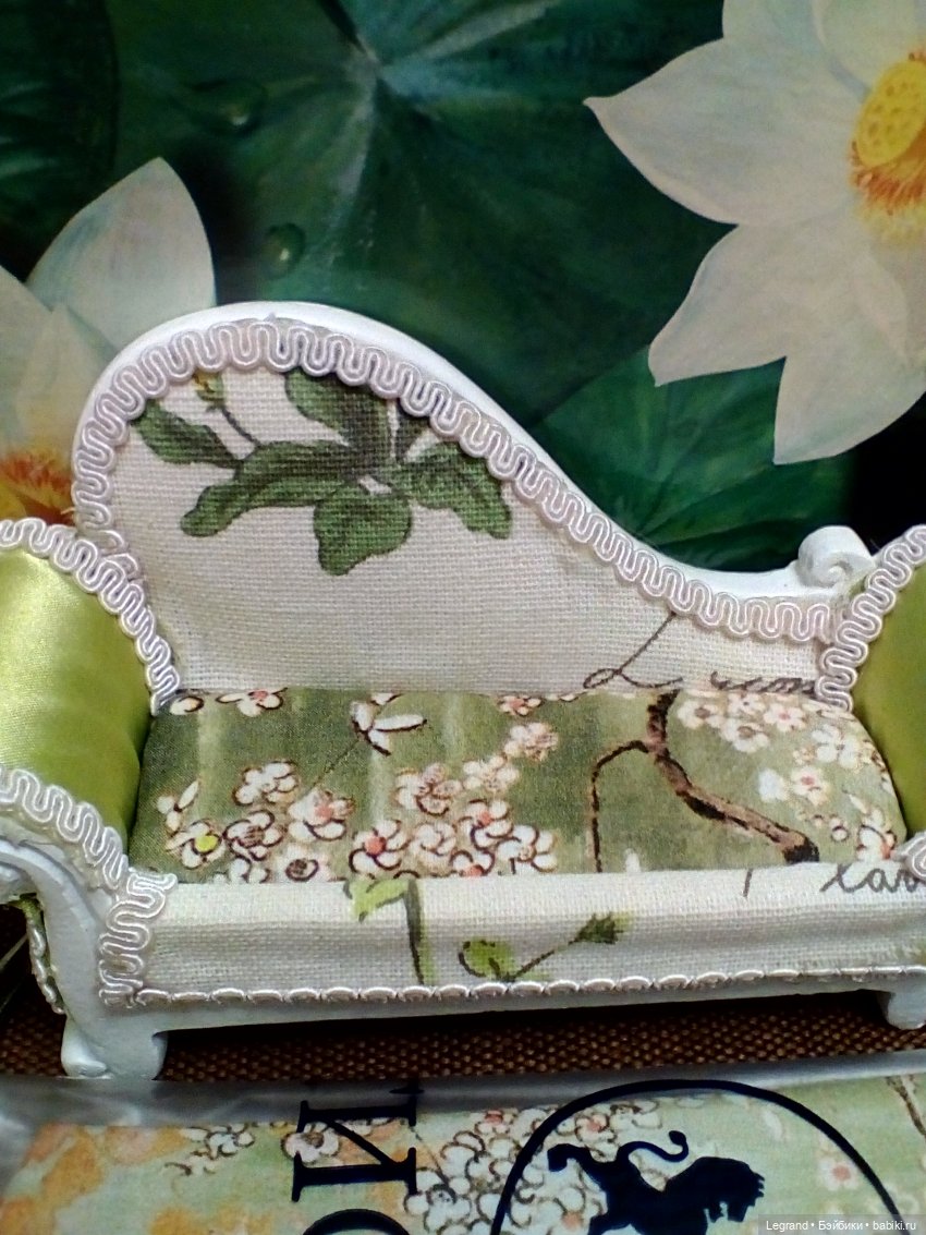 Керамический диванчик — Мебель для кукол и домиков: фото