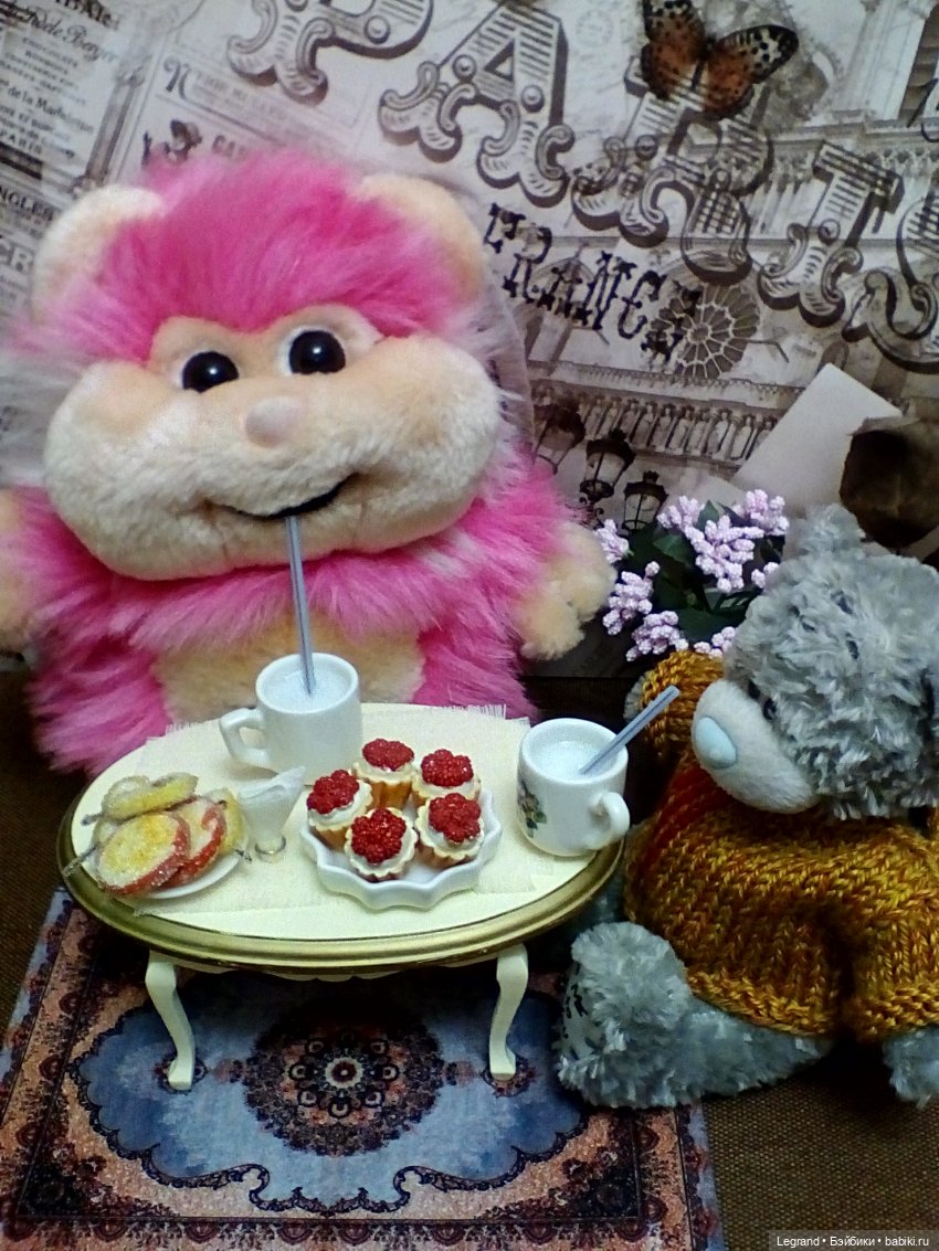 Хомочка готовит коктейль | Бэйбики Хомочка готовит коктейль — Плюшевые мишки и игрушки (Teddy Bear): винтаж