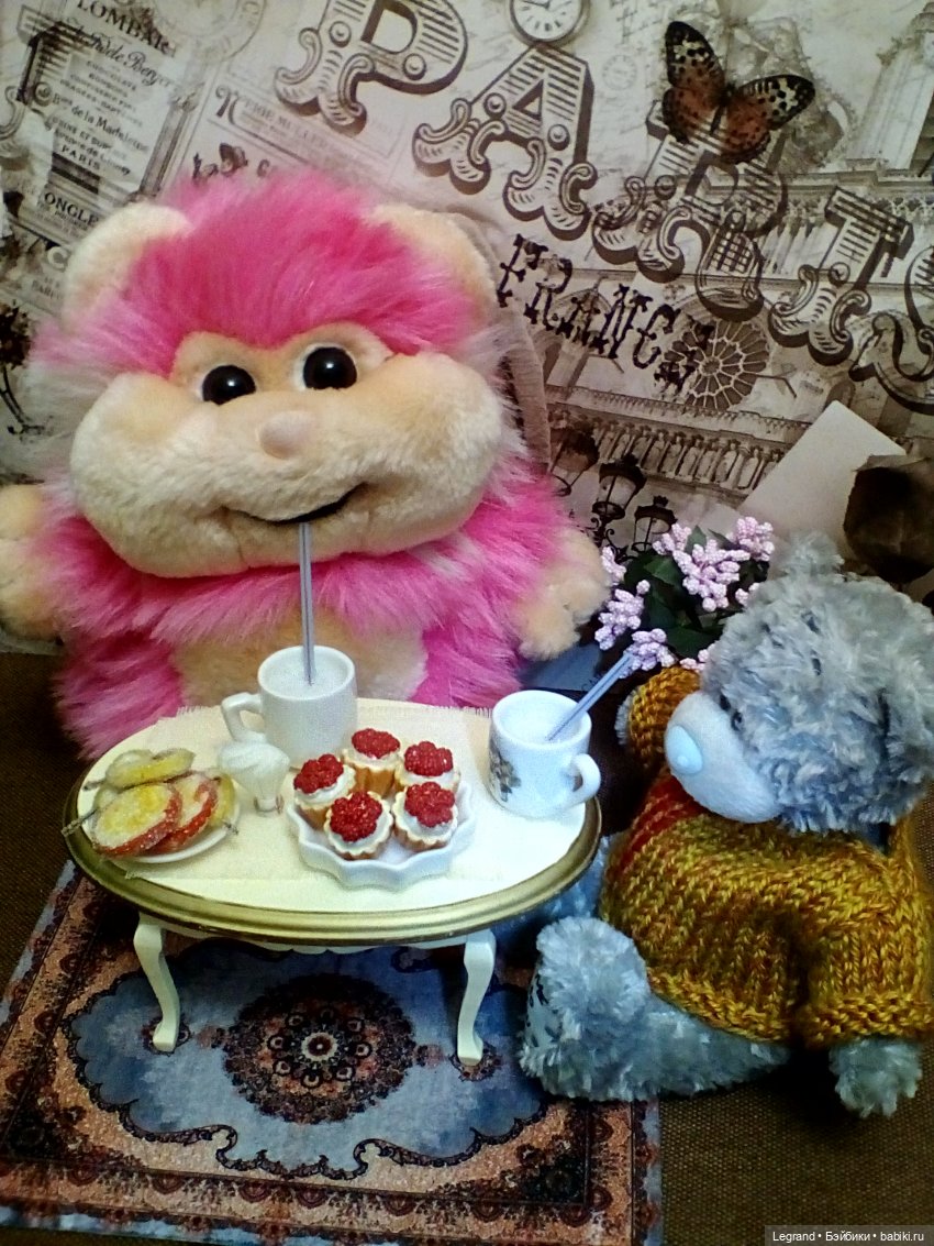 Хомочка готовит коктейль | Бэйбики Хомочка готовит коктейль — Плюшевые мишки и игрушки (Teddy Bear): винтаж
