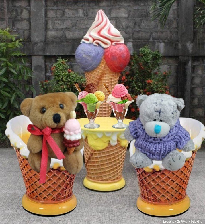 Мишки в кафе🍦 — Плюшевые мишки и игрушки (Teddy Bear): винтаж (фото 6)