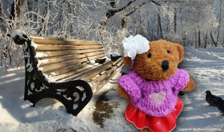 Из жизни моих мишек: Гюлиз и снег (фото 6)