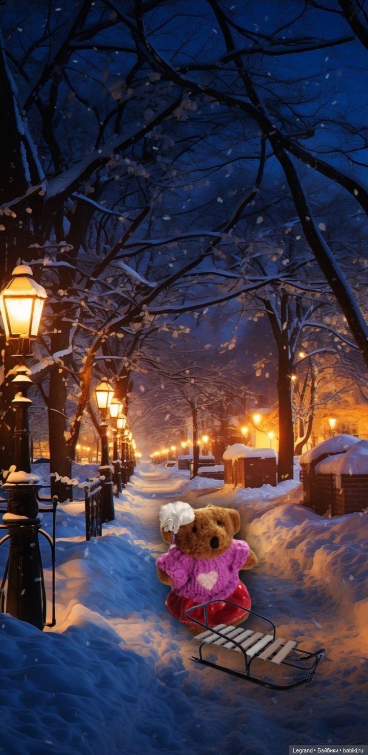 Из жизни моих мишек: Гюлиз и снег