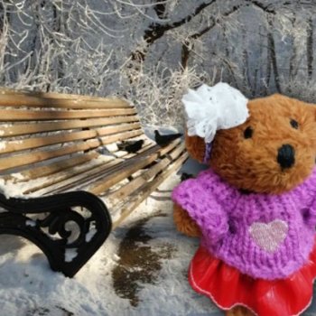 Из жизни моих мишек: Гюлиз и снег