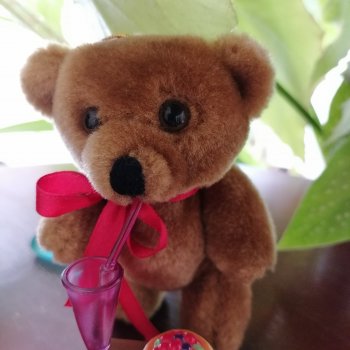 Лурения: Мишель в саду с коктейлем