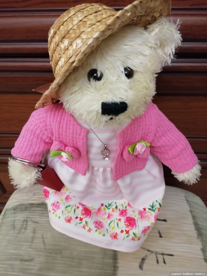 Пембе в новом платье🌺 — Плюшевые мишки и игрушки (Teddy Bear): винтаж (фото 7)