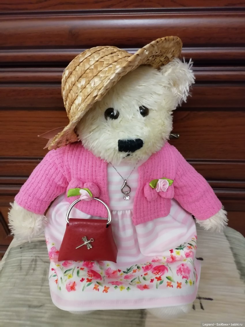 Пембе в новом платье🌺 — Плюшевые мишки и игрушки (Teddy Bear): винтаж (фото 9)