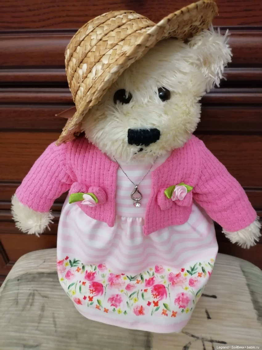 Пембе в новом платье🌺 — Плюшевые мишки и игрушки (Teddy Bear): винтаж