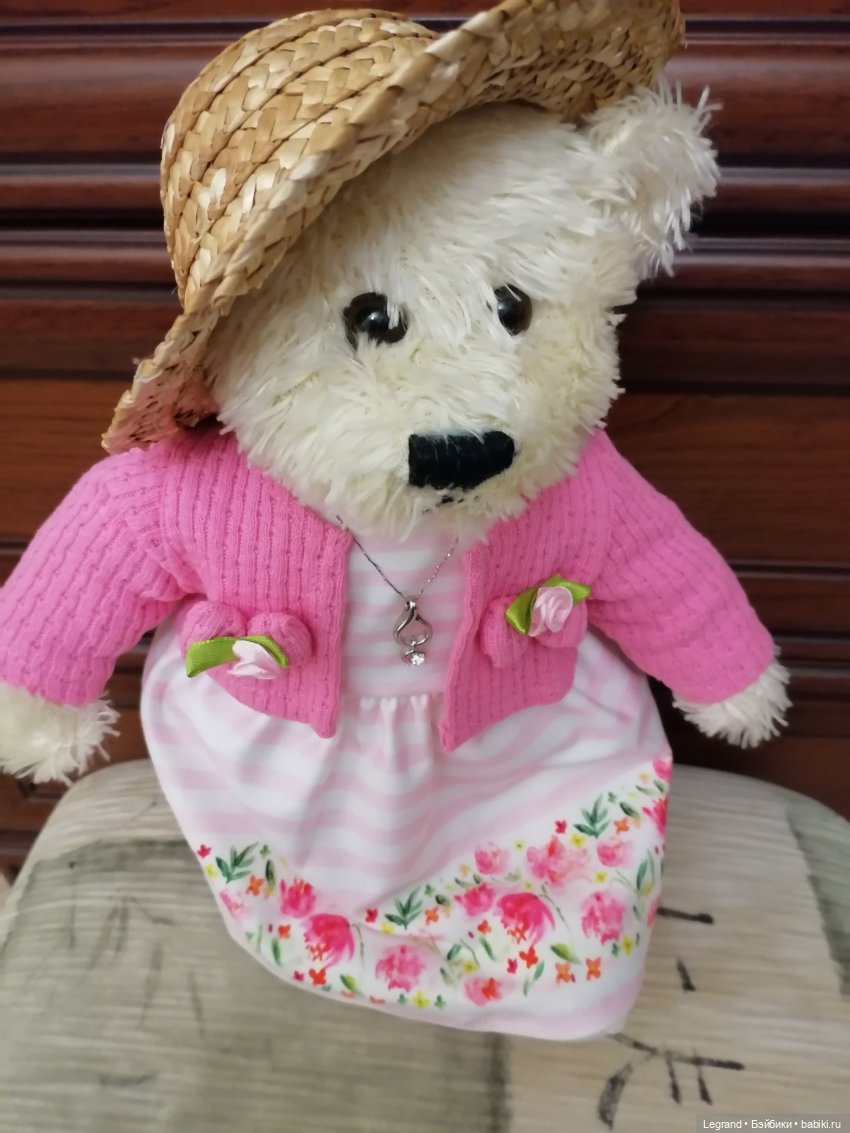 Пембе в новом платье🌺 — Плюшевые мишки и игрушки (Teddy Bear): винтаж (фото 5)