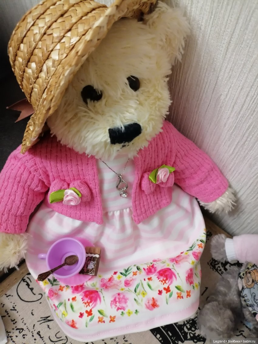 Пембе в новом платье🌺 — Плюшевые мишки и игрушки (Teddy Bear): винтаж