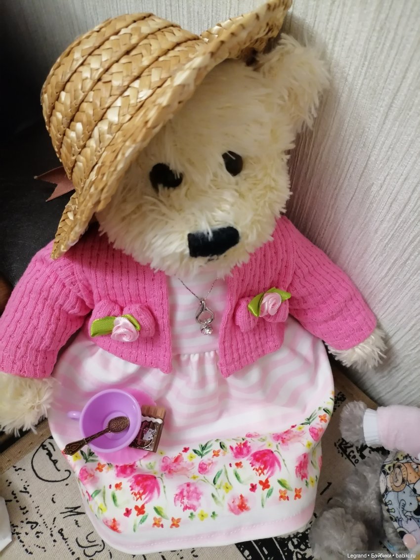 Пембе в новом платье🌺 — Плюшевые мишки и игрушки (Teddy Bear): винтаж