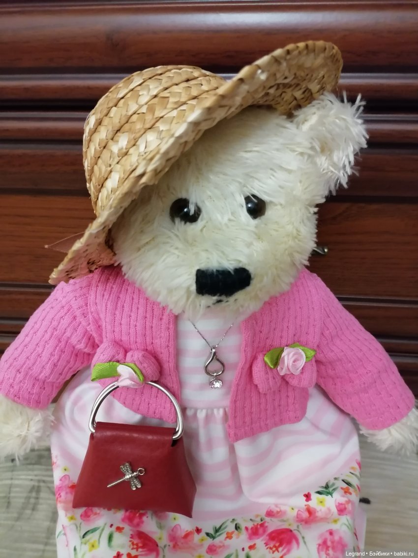 Пембе в новом платье🌺 — Плюшевые мишки и игрушки (Teddy Bear): винтаж (фото 3)