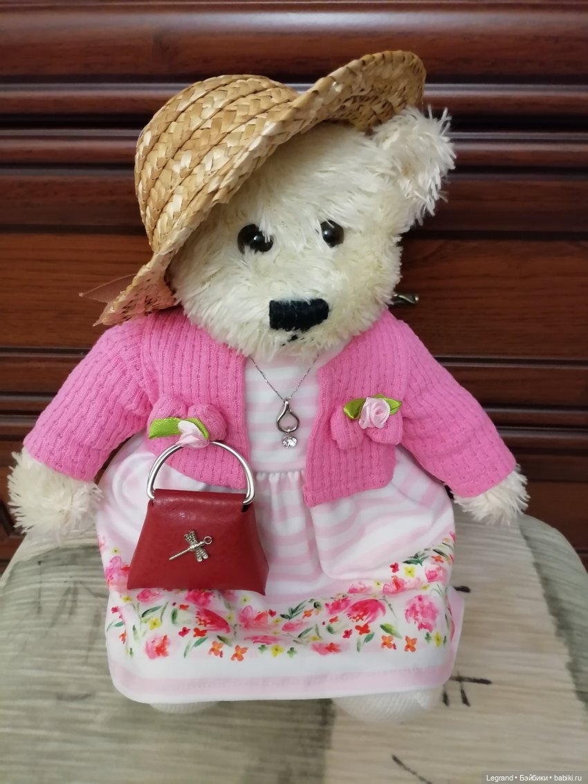 Пембе в новом платье🌺 — Плюшевые мишки и игрушки (Teddy Bear): винтаж