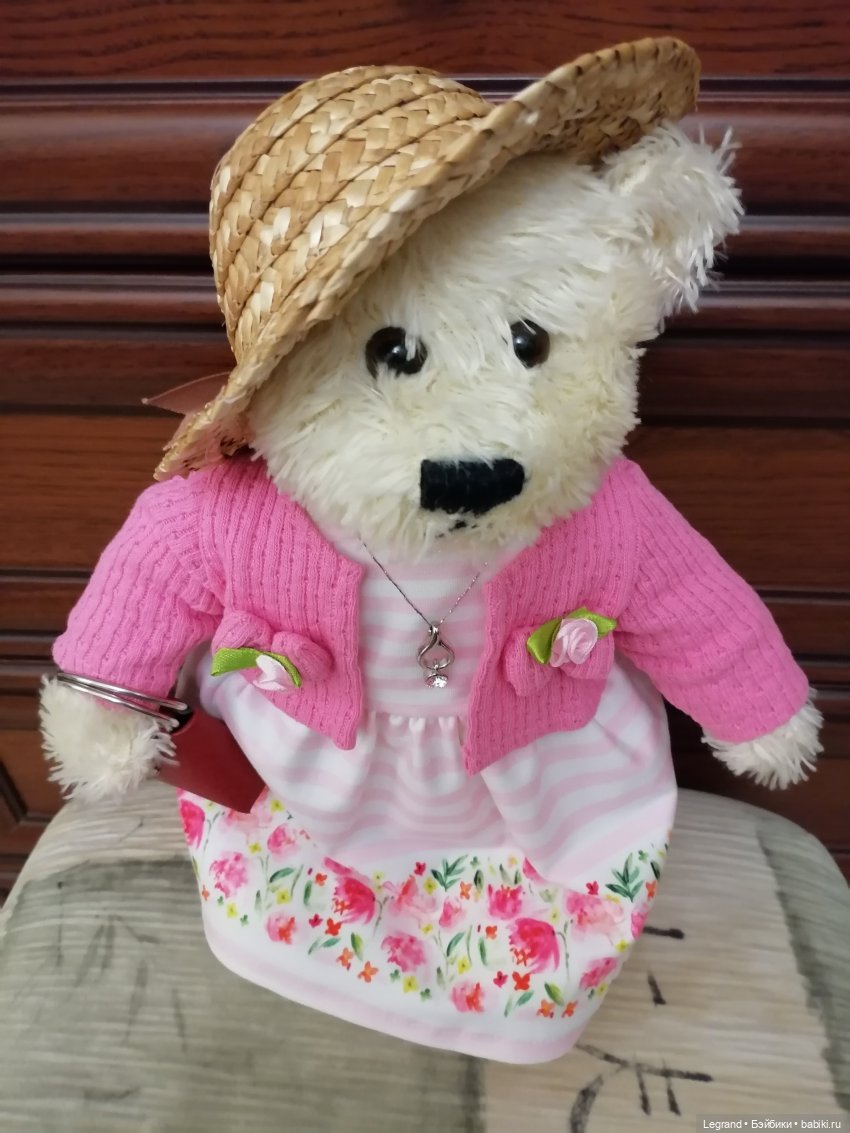 Пембе в новом платье🌺 — Плюшевые мишки и игрушки (Teddy Bear): винтаж (фото 8)