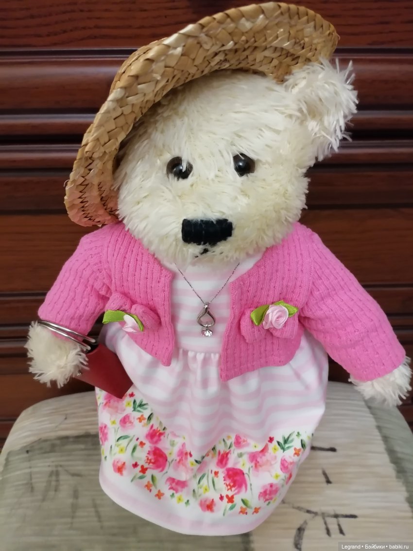 Пембе в новом платье🌺 — Плюшевые мишки и игрушки (Teddy Bear): винтаж (фото 6)