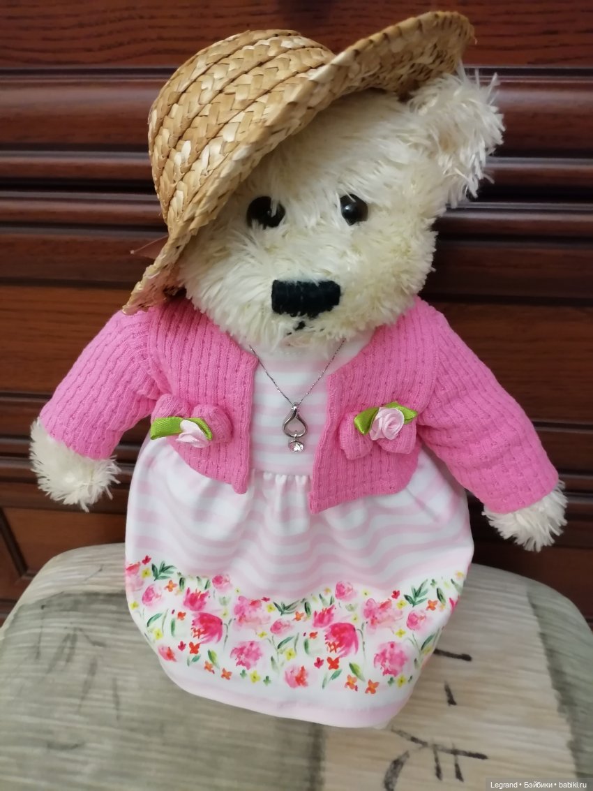 Пембе в новом платье🌺 — Плюшевые мишки и игрушки (Teddy Bear): винтаж (фото 4)