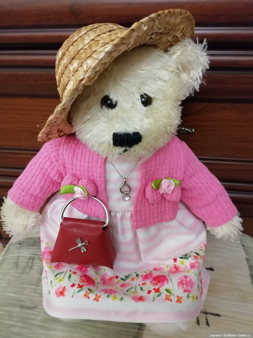 Пембе в новом платье🌺 — Плюшевые мишки и игрушки (Teddy Bear): винтаж