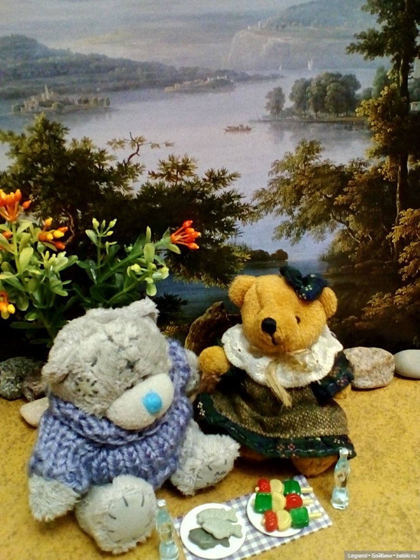 Из жизни моих мишек: тыква, зелень, медвежата🤗