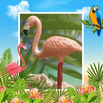 Лурения: Верхний сад - фламинго и утиная семья