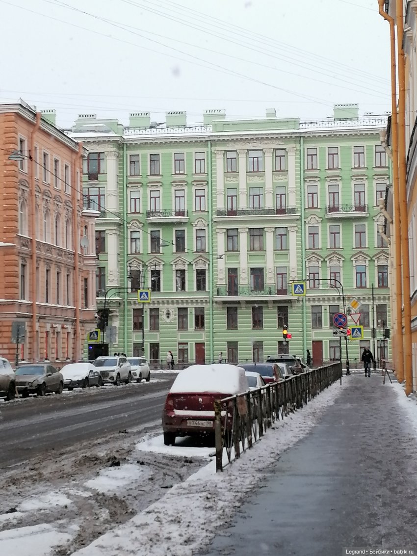 Зимний Санкт-Петербург: медвежонок Барыш на прогулке