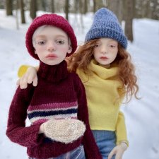 Лора и Ребекка на зимних каникулах (ptichka art dolls)
