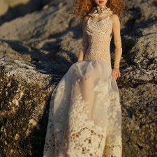 Платье для кукол Луценко, Марии Жуковой и Анны Шиткиной формата gratia, cloverdolls