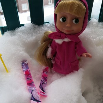 В январе много снега во дворе...