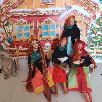 На крылечке зимним утром