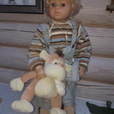 Кукла мальчик с обезьяной,Германия