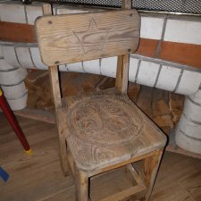 Стул дерево для антикварных кукол