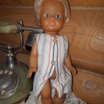 Кукла ГДР со вставными глазками