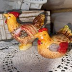 Петушок и курочка керамика Германия