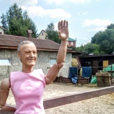 Матвей Сергеевич на конюшне