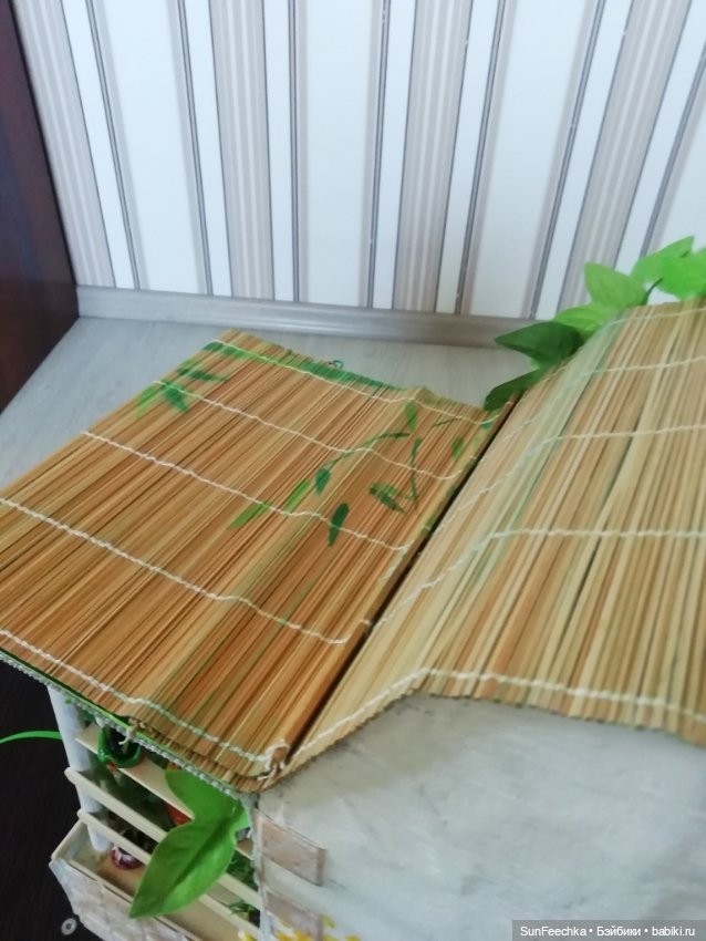 Кукольный дачный домик из коробок (фото 4)