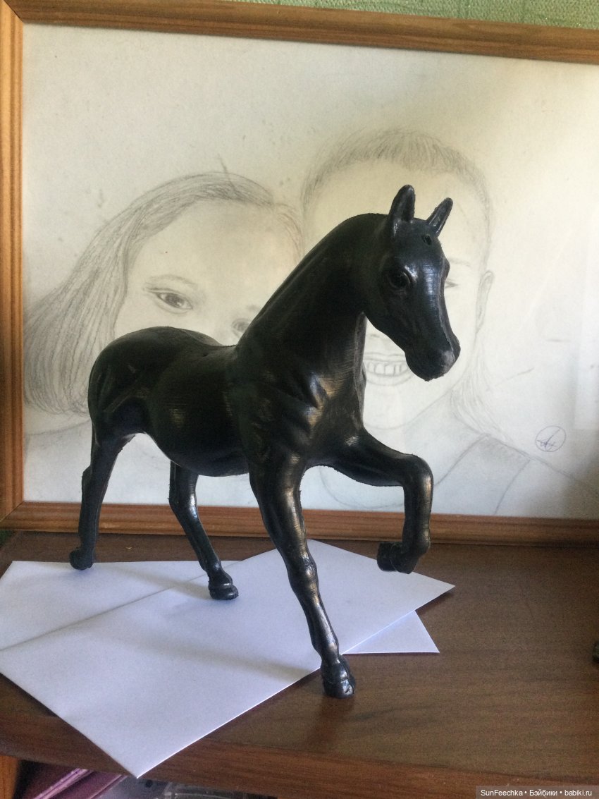 Чёрно-пегий Шериф — Лепка авторских игрушек и папье (фото 2)