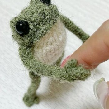 Один день из жизни вязаной лягушки 🐸