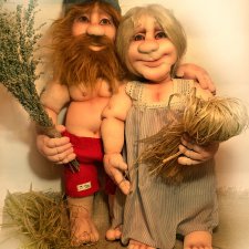 Банщик и банщица, скульптурный стиль