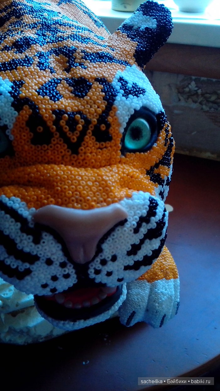 Мой тигруша из бисера — Авторские игрушки из разных материалов: синельная проволока