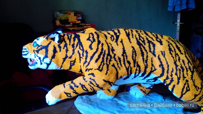 Мой тигруша из бисера — Авторские игрушки из разных материалов: синельная проволока (фото 8)