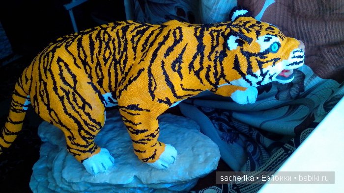 Мой тигруша из бисера — Авторские игрушки из разных материалов: синельная проволока (фото 9)