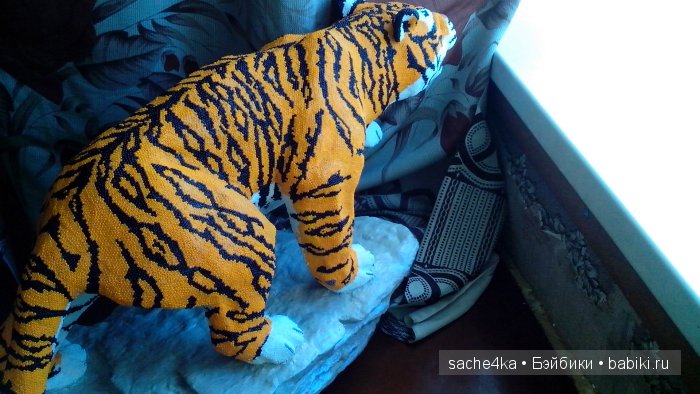 Мой тигруша из бисера — Авторские игрушки из разных материалов: синельная проволока (фото 2)