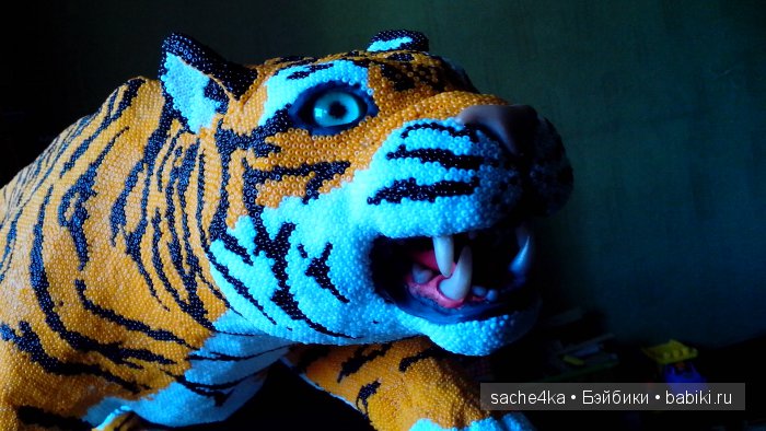 Мой тигруша из бисера — Авторские игрушки из разных материалов: синельная проволока (фото 6)