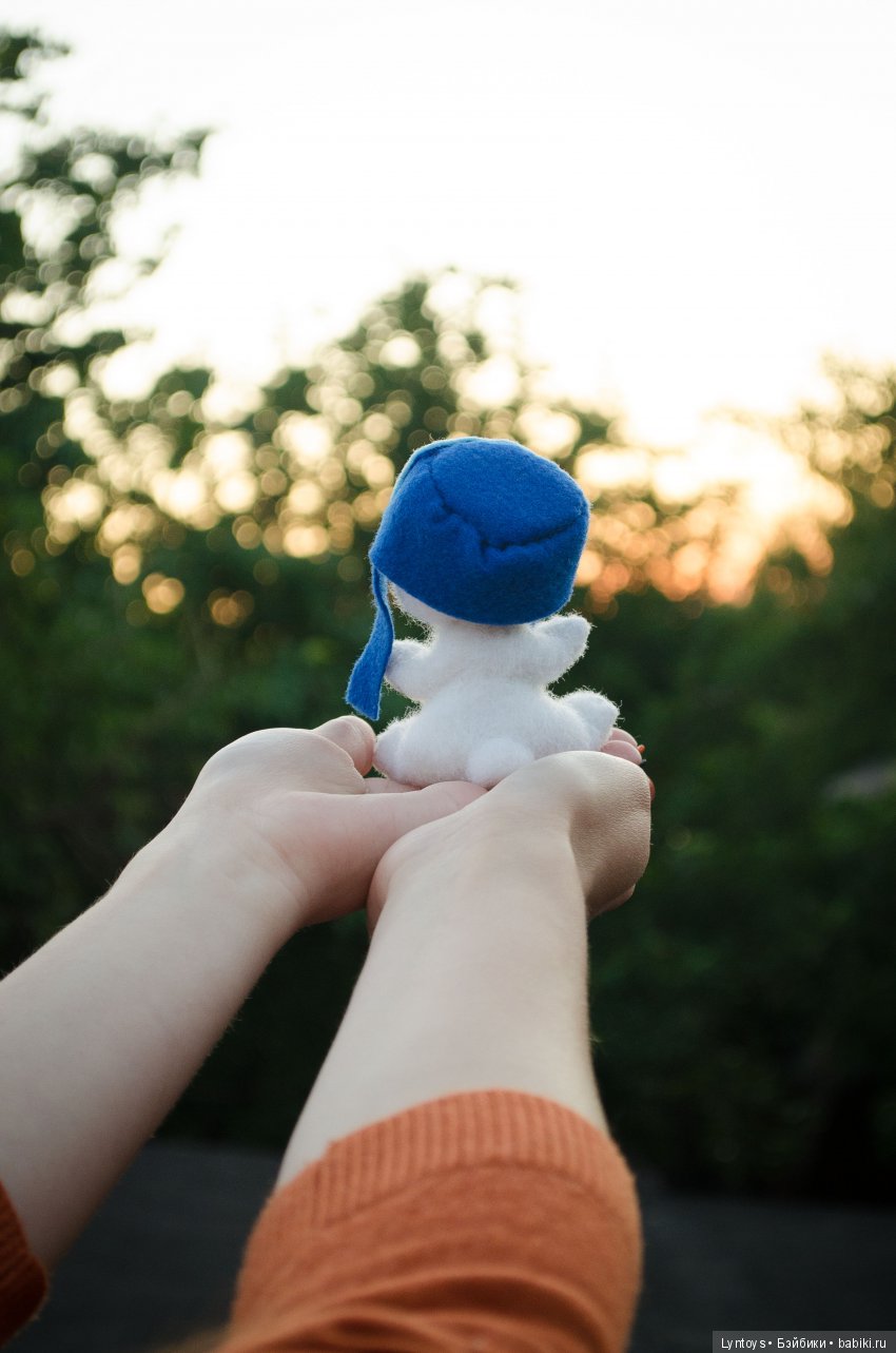 Мини медвежонок из шерсти, по мотивам м/ф Умка (фото 7)