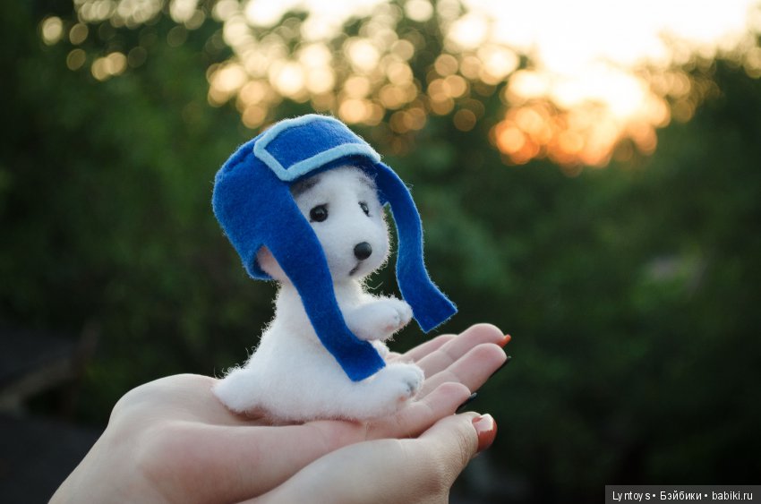 Мини медвежонок из шерсти, по мотивам м/ф Умка (фото 3)