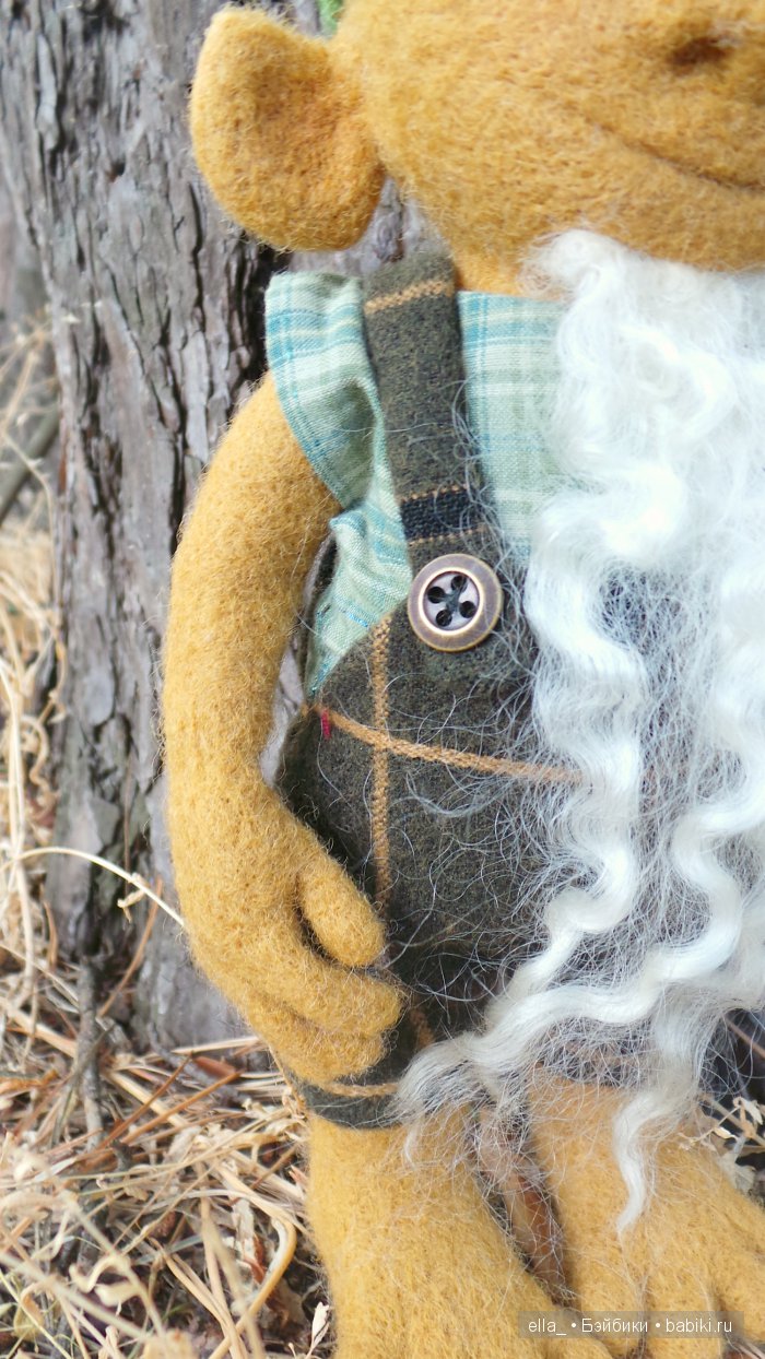 Кукла из шерсти - Гном живет в старинном парке (фото 6)