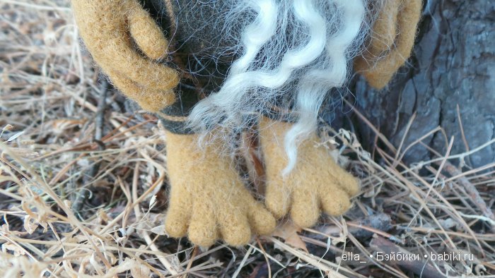 Кукла из шерсти - Гном живет в старинном парке (фото 5)