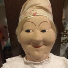 Старая текстильная кукла