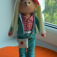 Интерьерная текстильная куколка Лёсик