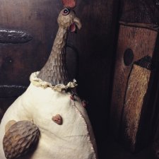 Курочка улетела, игрушка из дерева своими руками
